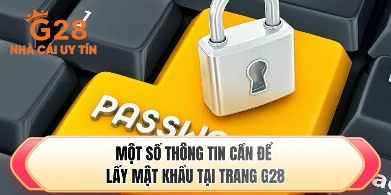 Một số thông tin cần để lấy mật khẩu tại trang G28